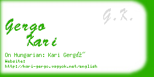 gergo kari business card